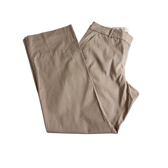 Talbots Pants - Talbots classic tan chino pants cotton stretch with pockets Sz 12 curvy